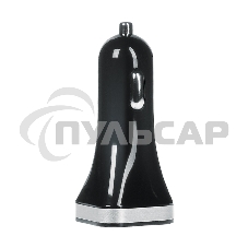 Автомобильное зарядное устройство QUMO 2A, 2 USB, 1A+1A черный, кабель Apple 8 pin в комплекте