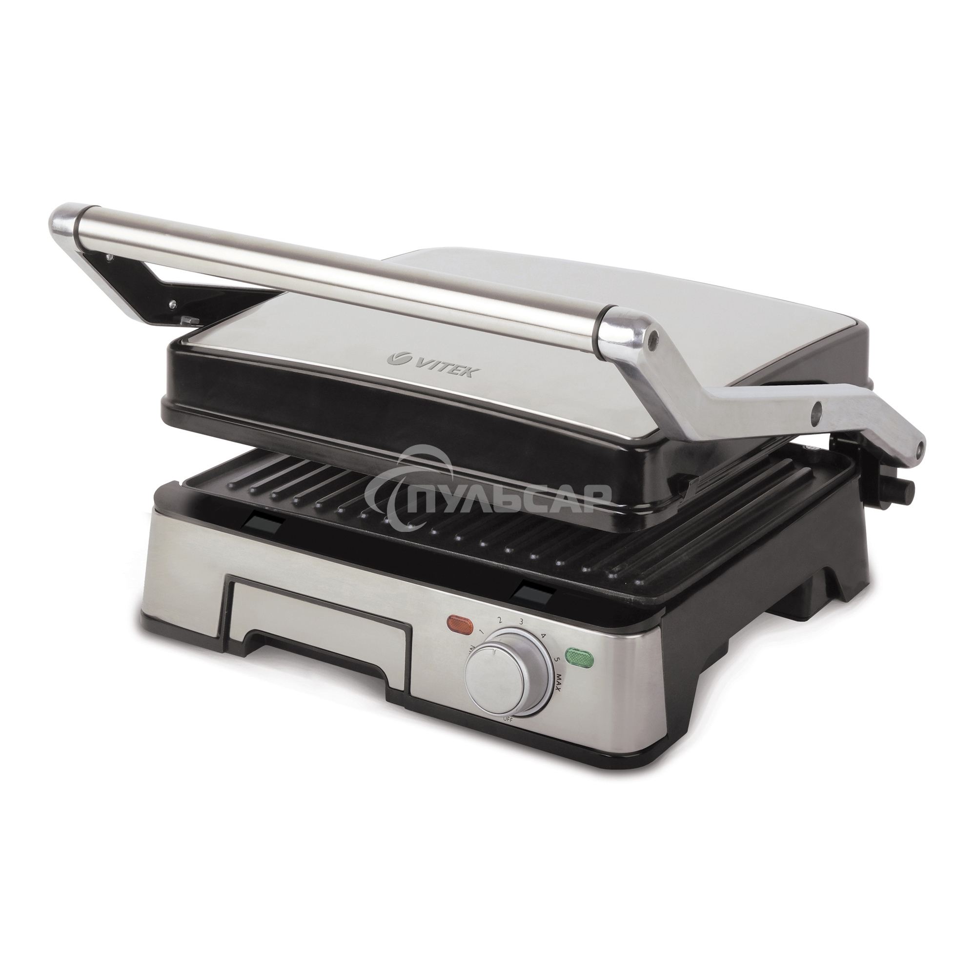 Гриль-пресс Vitek VT-8450 (MC) серебро/черный