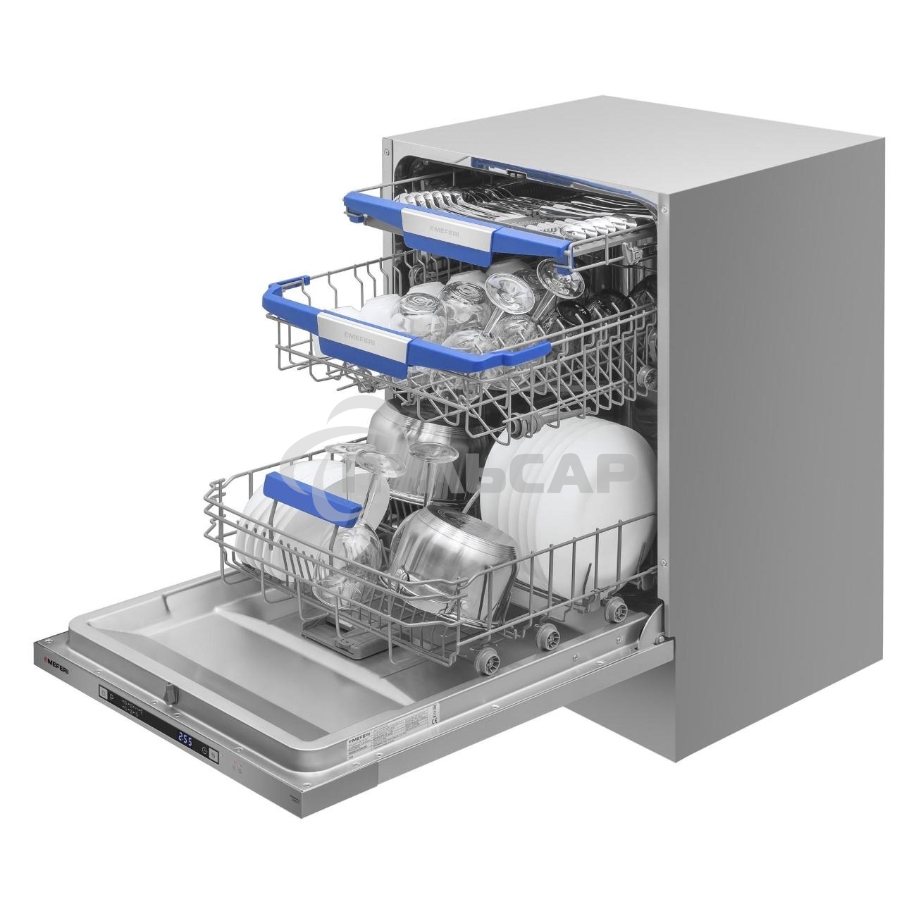 Встраиваемая посудомоечная машина Meferi MDW6073 Comfort, нержавеющая сталь, 59.8 см, 14 компл., 47 дБ, класс A