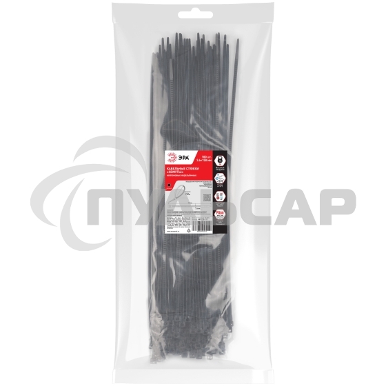 Хомут кабельный 3.6х150 NO-225-177 черный (уп.100 шт) Эра Б0065967