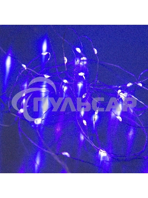 Гирлянда светод. Funray Нить, SE-STRING-550P, 5м, 50 LED, фиолетовый, 3*АА, серебр. шнур 0,3м
