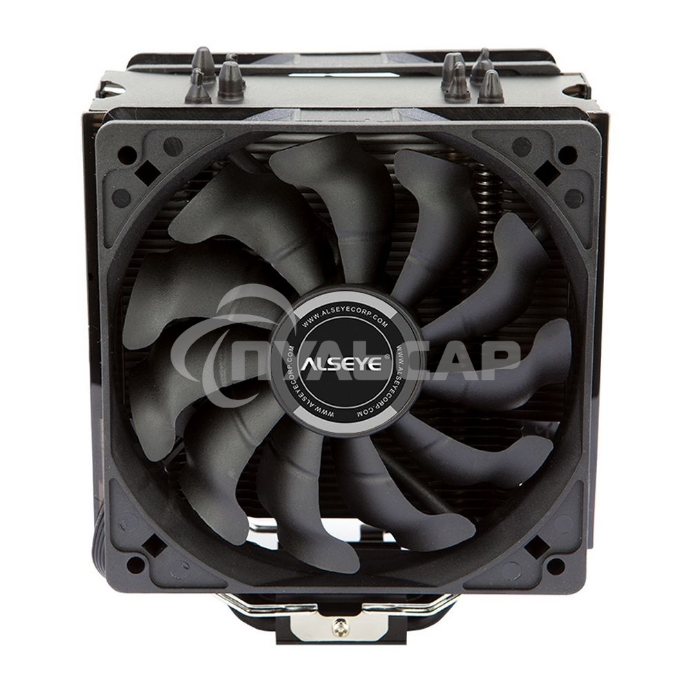 Кулер для процессора Alseye S120D-B черный, 120 мм, алюминий/медь, 1700 об/мин, 38.8 дБ, 4 pin, 135 Вт, 153 мм
