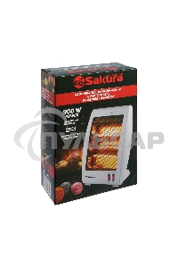 Инфракрасный обогреватель Sakura SA-0670W, белый, кварцевый, 900 Вт, 20 м2