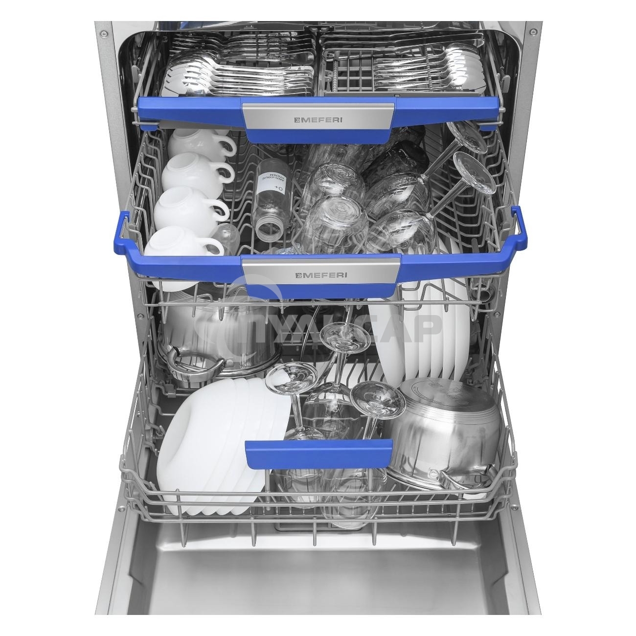 Встраиваемая посудомоечная машина Meferi MDW6073 Comfort, нержавеющая сталь, 59.8 см, 14 компл., 47 дБ, класс A