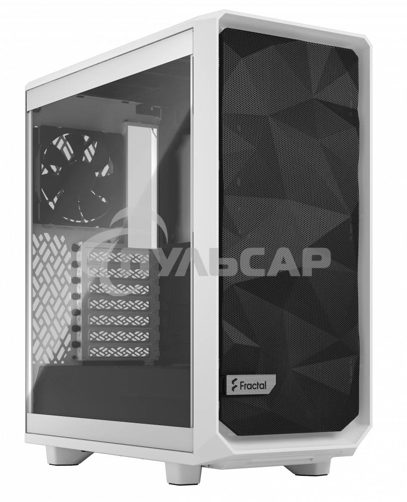 Компьютерный корпус Fractal Design MESHIFY 2 COMPACT белый - TG / ATX, TG / 2x140мм & 1x120мм fans inc. / FD-C-MES2C-05