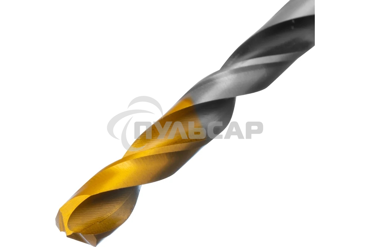Сверло спиральное по металлу Denzel 7,0 x 109мм, Р6М5, Golden Tip, многогранная заточка