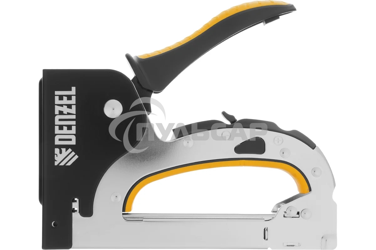 Степлер мебельный, стальной корпус, быстрая загрузка, регул. силы удара, тип 53, 4-14 мм Denzel