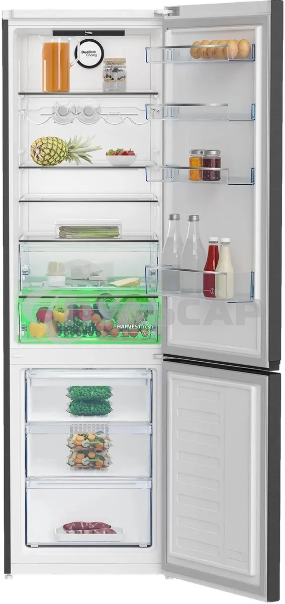 Холодильник Beko B3DRCNK402HXBR антрацит двухкамерный 257/100л морозилка снизу No Frost