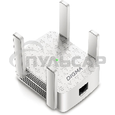 Повторитель беспроводного сигнала Digma D-WR400 AC1200 10/100BASE-TX/Wi-Fi белый