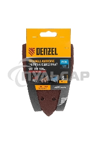 Треугольник абразивный Denzel на ворc. подложке под 