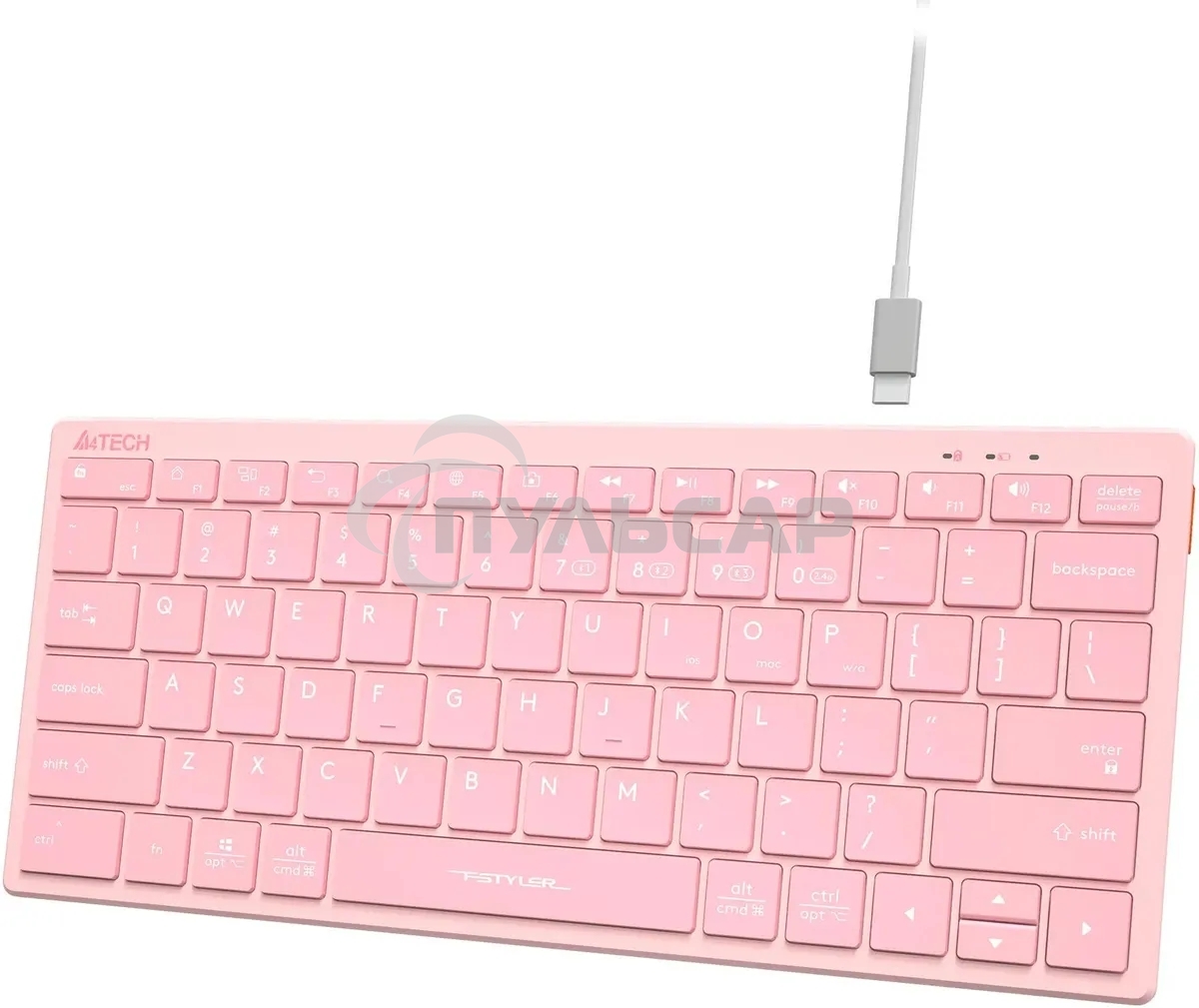 Клавиатура беспроводная A4Tech Fstyler FBX51C розовый USB BT/Radio slim Multimedia