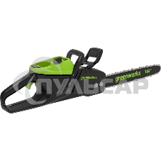 Цепная пила аккумуляторная GreenWorks D60CS25k4, 60V, 40 см, бесщеточная, 2500 Вт, с 1хАКБ 4 Ач. и ЗУ Цепная пила аккумуляторная GreenWorks D60CS25k4, 60V, 40 см, бесщеточная, 2500 Вт, с 1хАКБ 4 Ач. и ЗУ