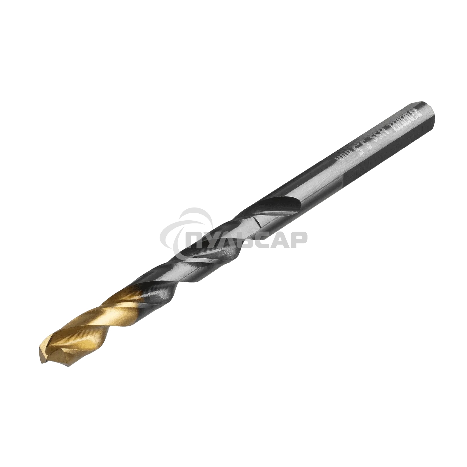 Сверло по металлу Denzel 5,5 мм, HSS-Tin, Golden Tip, 10 шт.