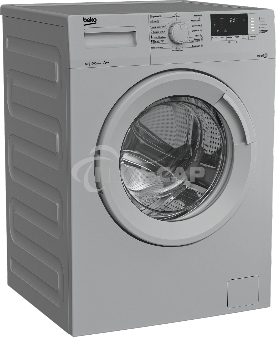 Стиральная машина Beko WSRE6512ZSS серебристый, загрузка фронтальная 6 кг, 1000 об/мин., класс: А