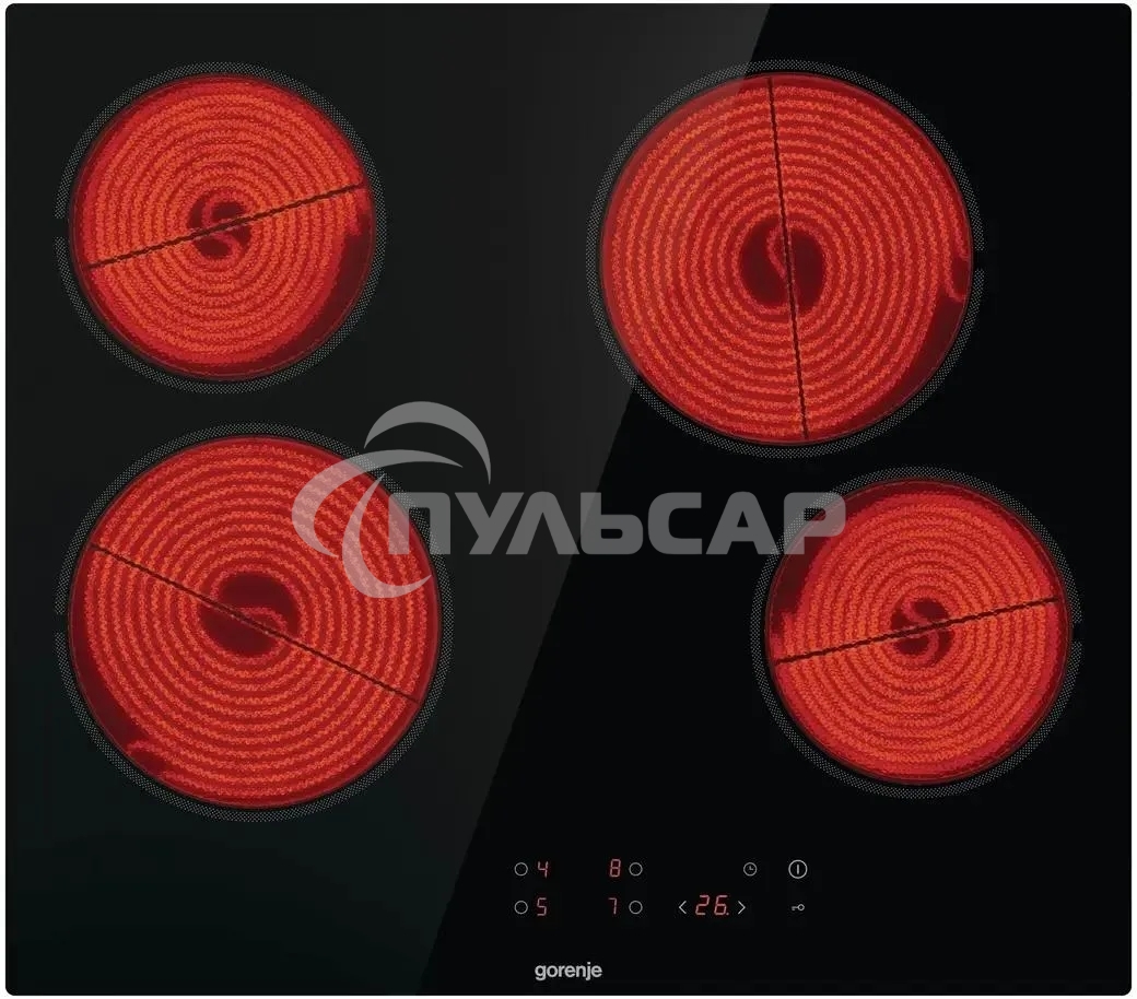 Электрическая варочная панель Gorenje ECT641BSCE Hi-Light, независимая, черный