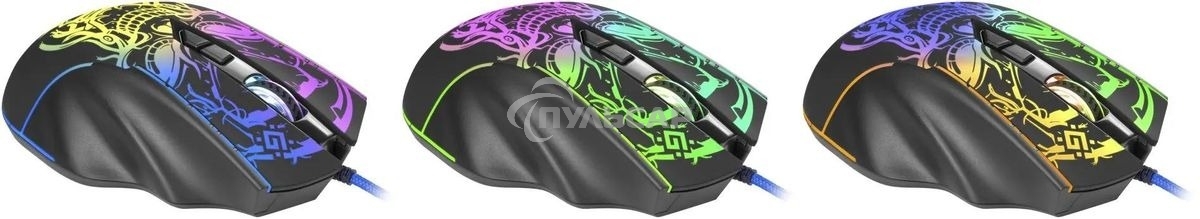 Мышь проводная Defender Bulletstorm GM-928 черный, 7200 dpi, USB, кнопки - 7