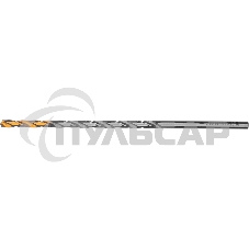 Сверло спиральное по металлу Denzel 4 х 119 мм, Р6М5, Golden Tip, удлиненное