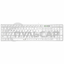 Клавиатура проводная Genius SlimStar 126 wired keyboard белый color (12 Multimedia Function Keys and 4 dedicated Hotkeys for Quick Coммands, Ultra-Slim Keycaps)