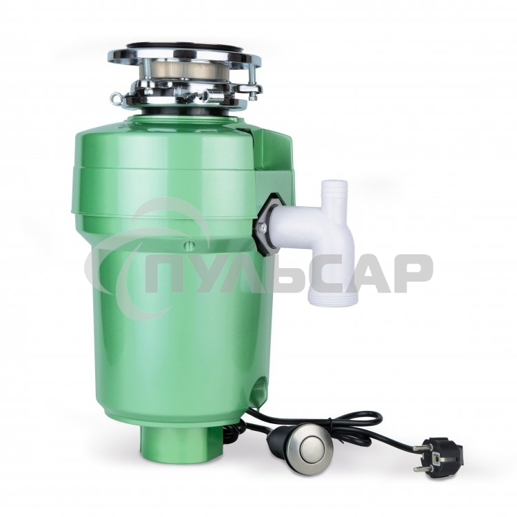 Измельчитель пищевых отходов Бирюса WD-750E2 750Вт, зеленый