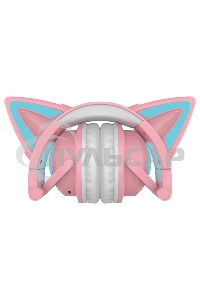 Гарнитура Party Cat mini ВТ 0051 (розово-голубые) c подсветкой накладная Bluetooth