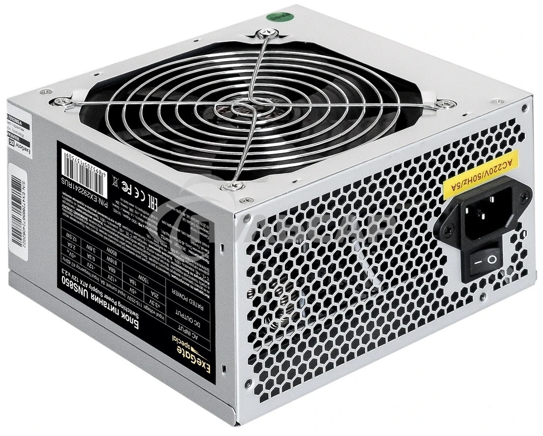 Блок питания ExeGate UNS850 (EX292241RUS-S), 850W, 120мм, серебряный