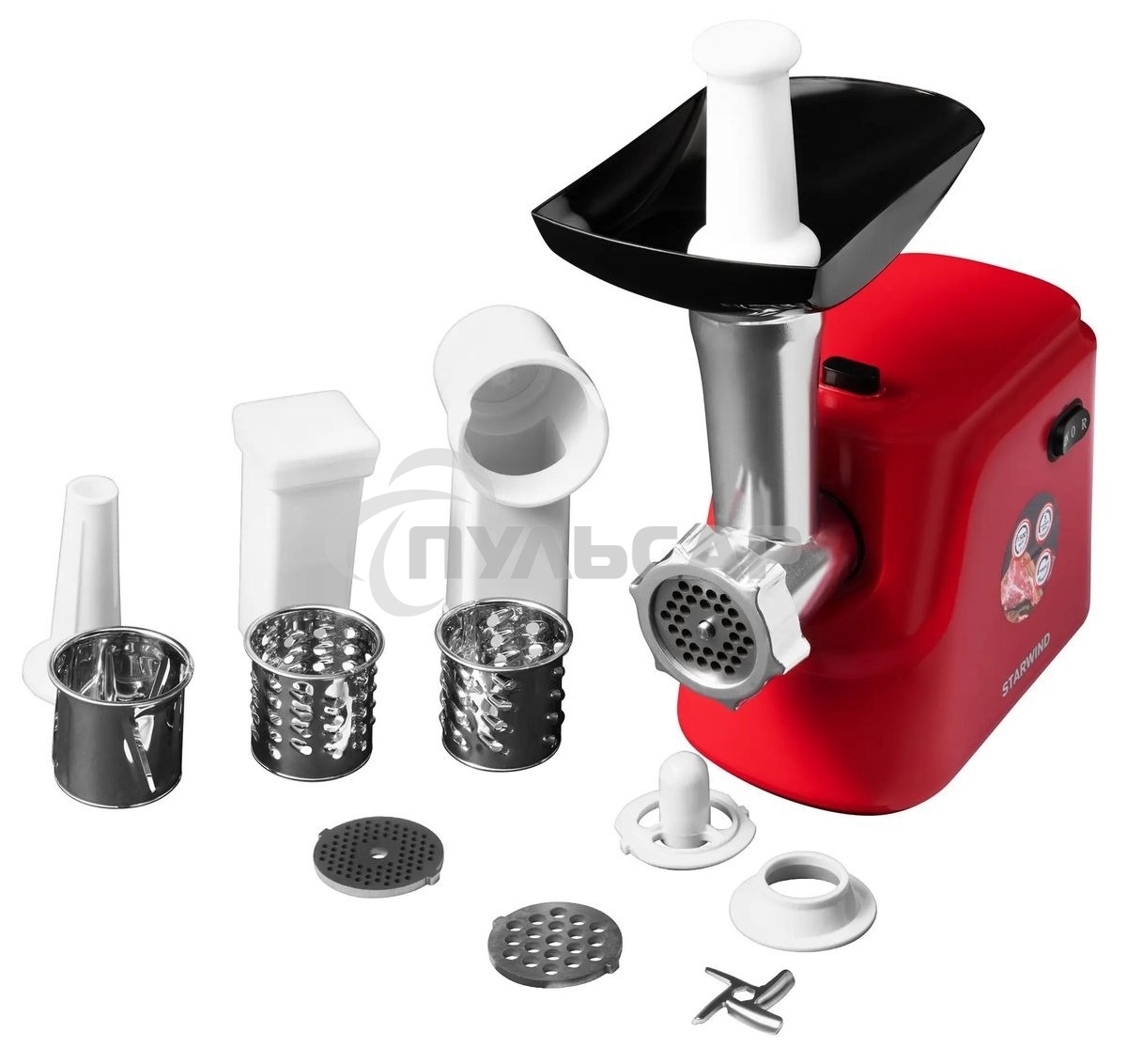 Мясорубка электрическая Starwind SMG3225 1500Вт красный