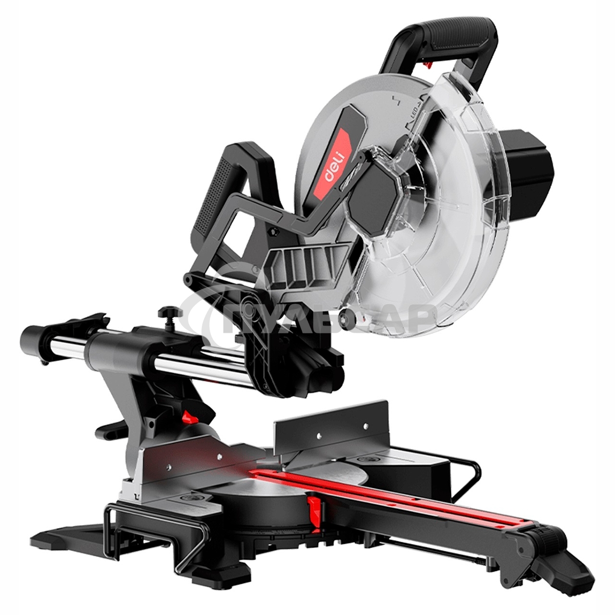 Торцовочная пила Deli DE571 (2000Вт, 5000об/мин, диаметр диска 305мм)