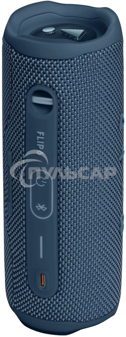 Портативная акустика JBL Flip 6 синий, Bluetooth 5.1, время воспроизведения 12 ч, емкость аккумулятора 4800 mAh, время заряда 2,5 ч, синий