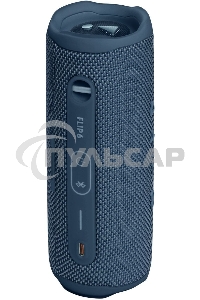 Портативная акустика JBL Flip 6 синий, Bluetooth 5.1, время воспроизведения 12 ч, емкость аккумулятора 4800 mAh, время заряда 2,5 ч, синий
