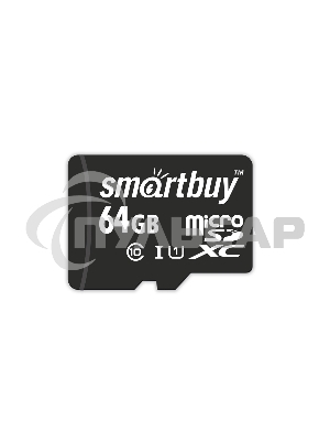 Карта памяти Micro SDHC 64GB Smartbuy Class 10 UHS-1 (без адаптера)