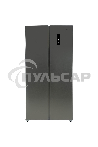 Холодильник Бирюса SBS 400 I нержавеющая сталь двухкамерный 232/168 л морозилка слева, No Frost, Side-by-side