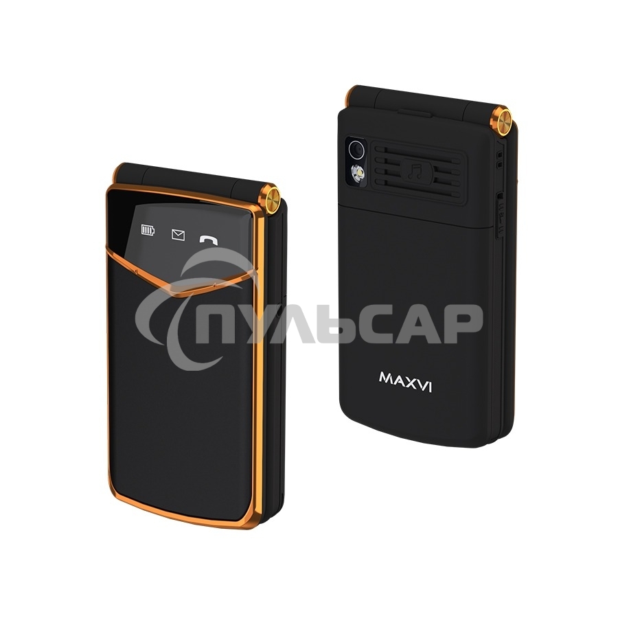 Мобильный телефон Maxvi E11 черный/золотой