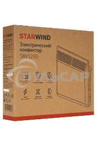 Конвектор Starwind SHV5210, белый, 1000 Вт, 15 м2, термостат, 2 режима мощности
