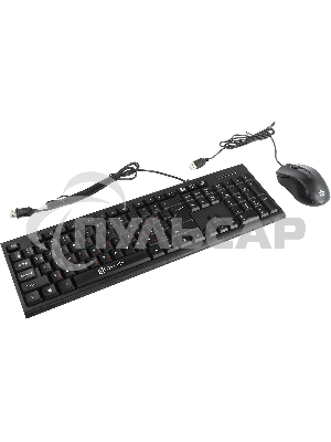 Комплект клавиатура + мышь Oklick 620M клав:черный мышь:черный USB