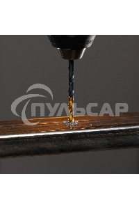 Сверло по металлу Denzel 5,5 мм, HSS-Tin, Golden Tip, 10 шт.