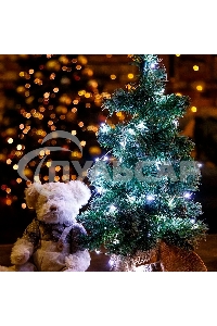 Гирлянда светод. Funray Нить, SE-STRING-550W, 5м, 50 LED, холодный белый, 3*АА, серебр. шнур 0,3м