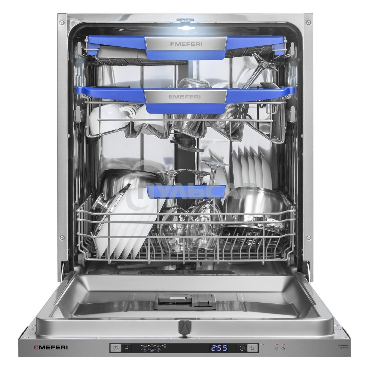 Встраиваемая посудомоечная машина Meferi MDW6073 Comfort, нержавеющая сталь, 59.8 см, 14 компл., 47 дБ, класс A