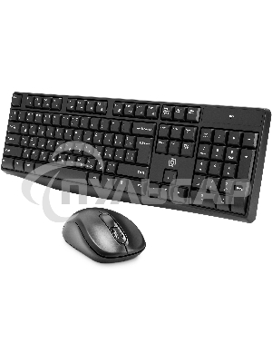Комплект клавиатура + мышь Оклик S260W клав:черный мышь:черный USB беспроводная Multimedia (2066170)