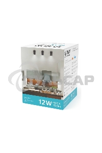 Светильник светодиодный накладной Gauss HD007 12W черный 4100K 79x100мм