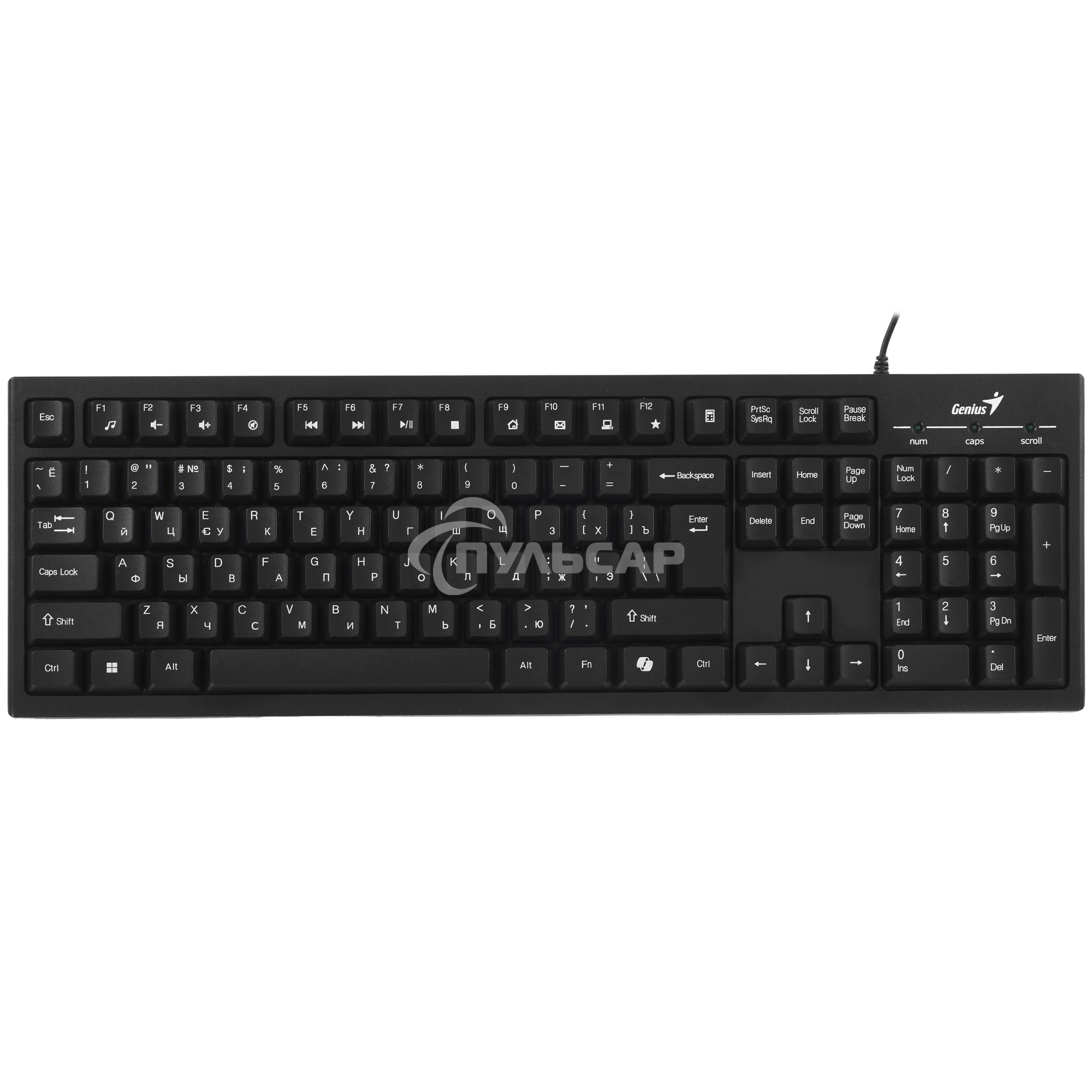 Комплект клавиатура + мышь проводной Genius KM-100SE клавиатура+мышь, USB. черный (31330009402)