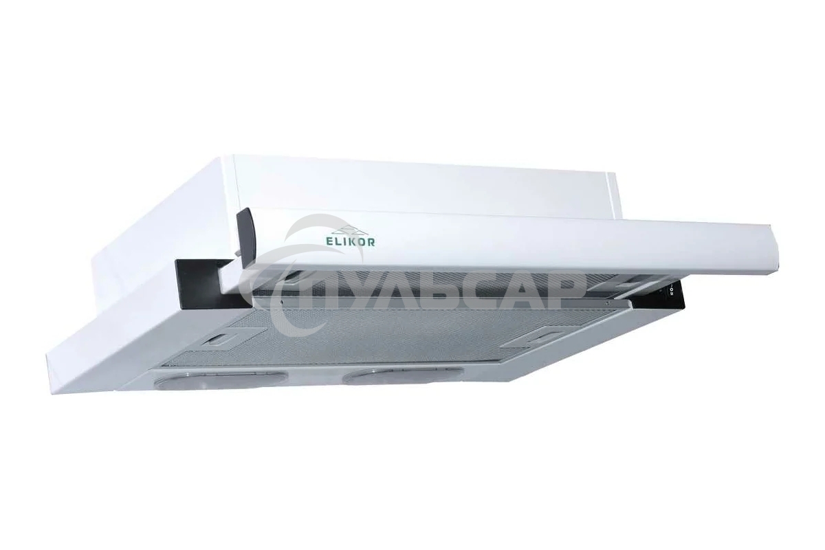 Вытяжка телескопическая Elikor Интегра 50П-400-В2Л белый, 50 см, 400 куб. м/ч, 55 дБ
