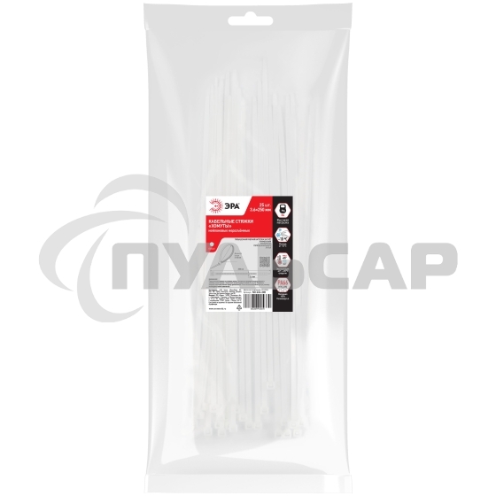 Хомут кабельный 3.6х250 NO-224-208 белый (уп.25 шт) Эра Б0065985