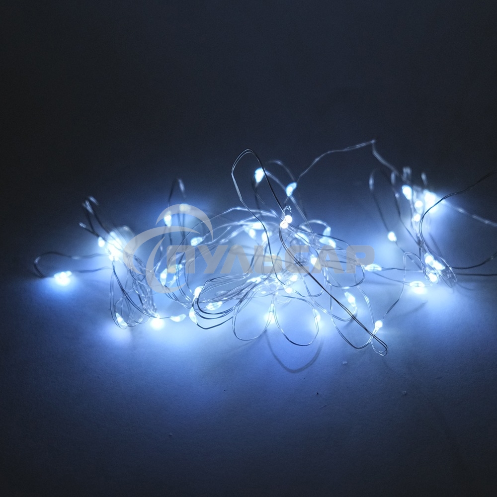 Гирлянда светод. Funray Нить, SE-STRING-550W, 5м, 50 LED, холодный белый, 3*АА, серебр. шнур 0,3м