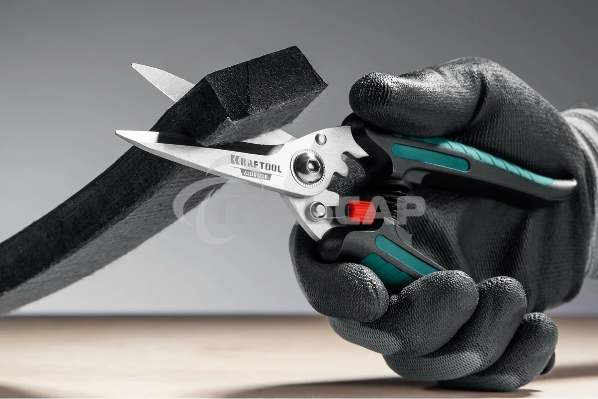 Многофункциональные прямые технические ножницы KRAFTOOL ALLIGATOR 200 мм