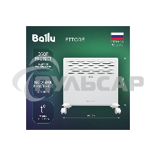 Конвектор Ballu Ettore BEC/ETER-1000 белый, 1000 Вт, 15 м2, термостат, дисплей