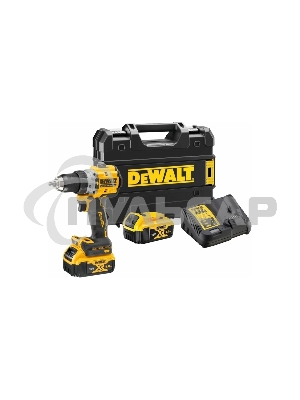 Дрель-шуруповерт DeWalt DCD805P2T-QW, Аккумуляторная, 18В, 2 АКБ, Кейс