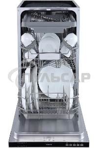 Встраиваемая посудомоечная машина Бирюса DWB-410/6, черный, 44.8 см, 10 компл., 47 дБ, класс A++