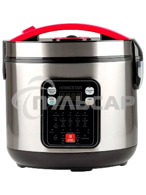Мультиварка HOMESTAR HS-2031 900 Вт, 5 л, нержавеющая сталь/черный