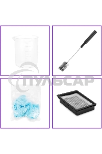 Пылесос вертикальный моющий Kitfort КТ-5176 черный/фиолетовый, питание от аккумулятора, 200 Вт, уборка влажная, пылесборник 0.75 л, работа от АКБ max 35 мин.