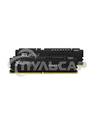 Оперативная память Kingston Fury Beast, DDR5, 16Gb (2x8Gb), 6000MHz, CL36, DIMM, с радиаторами, RGB, черный